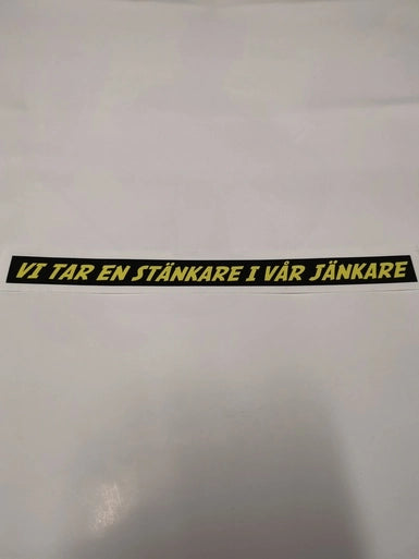 Vi tar en stänkare i vår jänkare - Klistremerke